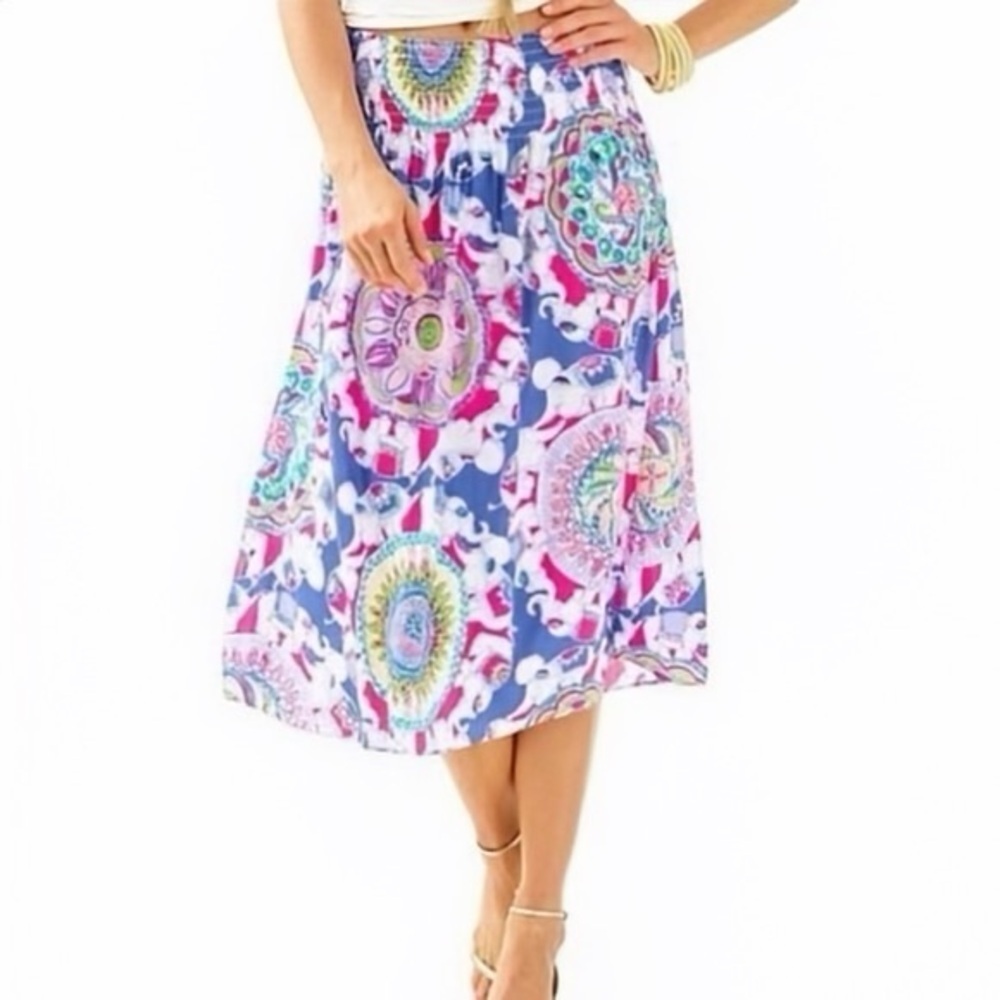 Lilly Pulitzer ‘Adeline’ Skirt in “Play That Trunky Music” Print Size Medium